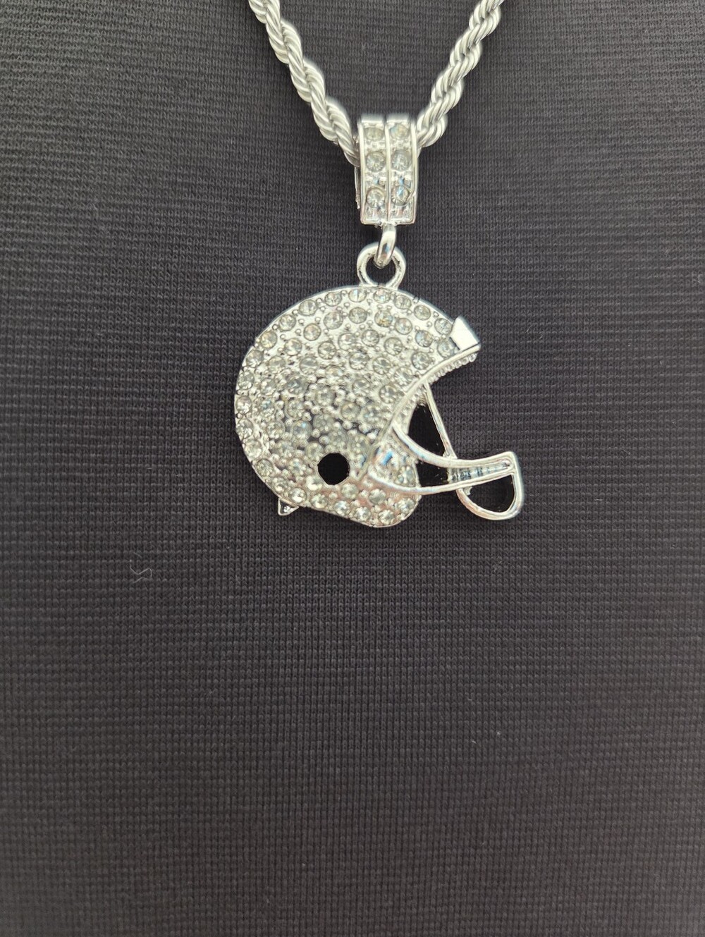 FOOTBALL HELMET PENDANT NECKLACE